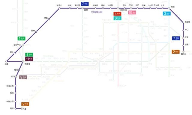 深圳地铁5号线线路图（地铁5号线站名一览表）-第2张图片