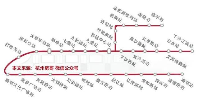 杭州地铁一号线站点（地铁一号线全程线路图）
