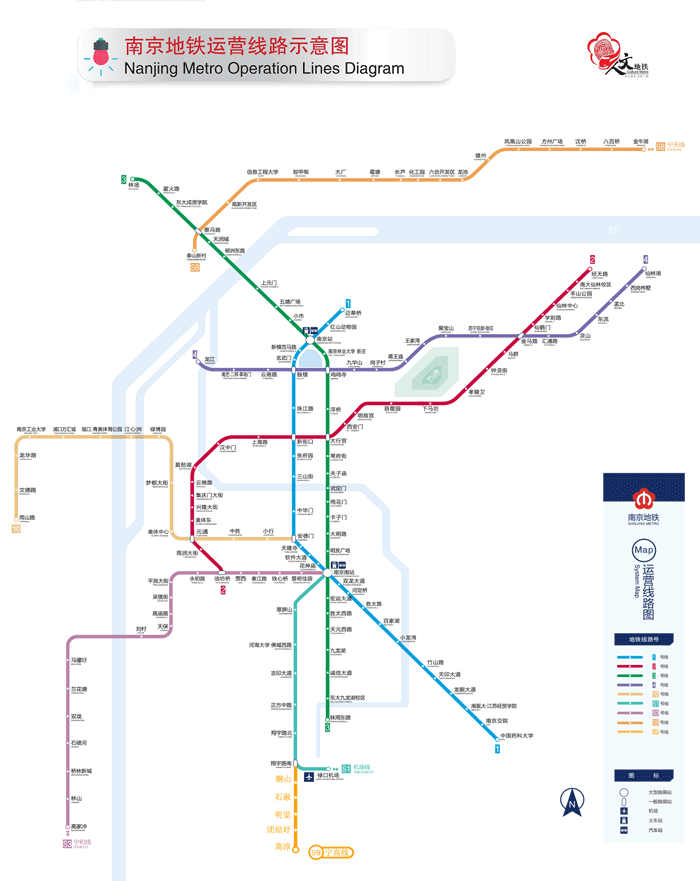 南京地铁二号线时间（二号地铁线的线路图）